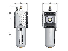 Lubricator G1'' Polycarbonate Futura 4
