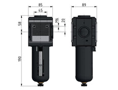 Vorfilter 0.3microns G3/4'' 2000l/min Semi-Auto Schutzkäfig Polycarbonat Multifix 4