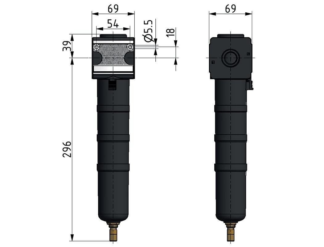 Vorfilter 0.3microns G1/2'' 650l/min Auto Metal Multifix 2