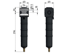 Vorfilter 0.3microns G1/2'' 650l/min Auto Metal Multifix 2