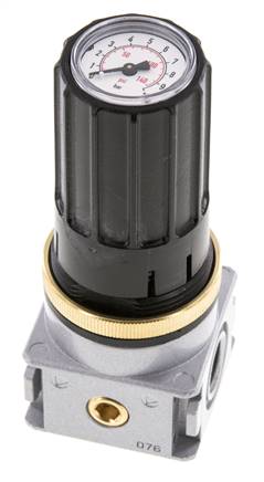 Druckregler G1/4'' 1450l/min 0.2-6.0bar/3-87psi Zinkdruckgussknopf mit Manometer Multifix 0