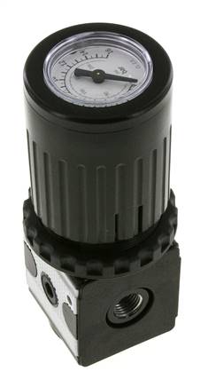 Druckregler G1/4'' 2100l/min 0.5-10.0bar/7-145psi Zinkdruckgussknopf mit Manometer Multifix 1