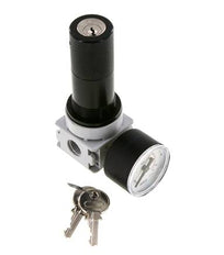 Druckregler G1/4'' 700l/min 0,5-10,0bar/7-145psi 40 mm Manometer Zylinderschloss Multifix 0