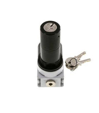 Druckregler G1/4'' 700l/min 0,5-10,0bar/7-145psi 40 mm Manometer Zylinderschloss Multifix 0