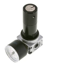 Druckregler G1/4'' 1450l/min 0.2-6.0bar/3-87psi Zinkdruckguss 40 mm Manometer Zylinderschloss Multifix 0