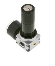 Druckregler G1/4'' 1450l/min 0.2-6.0bar/3-87psi Zinkdruckguss 40 mm Manometer Zylinderschloss Multifix 0