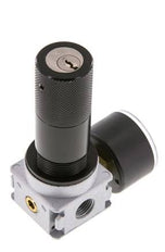 Druckregler G1/4'' 1450l/min 0.1-3.0bar/1-44psi Zinkdruckguss 40 mm Manometer Zylinderschloss Multifix 0