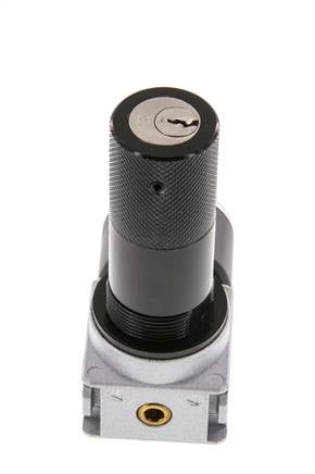 Druckregler G1/8'' 1450l/min 0,1-3,0bar/1-44psi 40 mm Manometer Zylinderschloss Multifix 0
