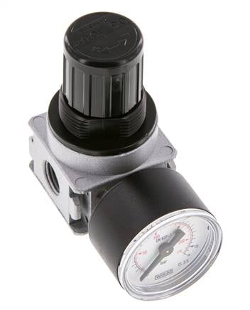 Druckregler G1/4'' 1450l/min 0.5-10.0bar/7-145psi Zinkdruckguss 40 mm Manometer Multifix 0