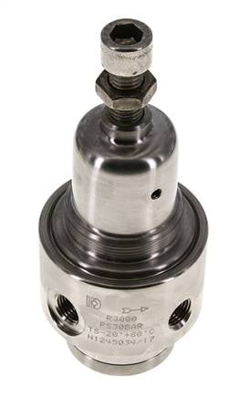 Pressure Regulator G1/4'' 700 l/min 0.2-3.0bar/3-44psi Stainless Steel