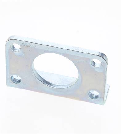 Foot Mount 32 mm Round Zinc plated steel