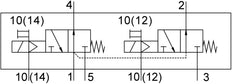 Festo 2x3/2 NO Monostable Air Solenoid Valve G1/4 1000l/min - 8035207