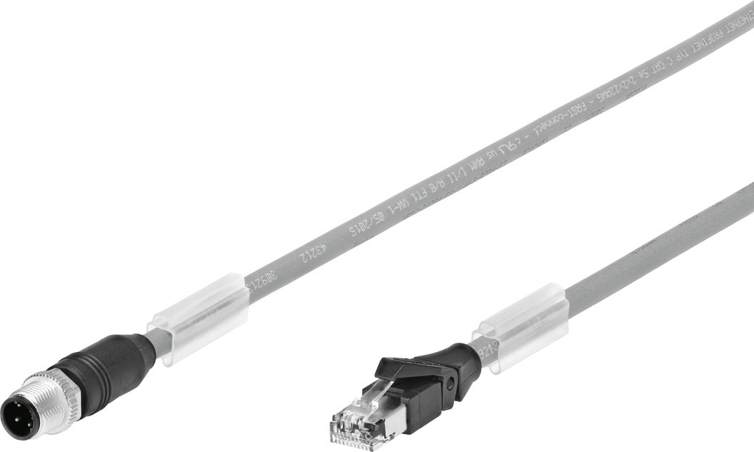 Festo Connecting Cable Plug M12x1 D-coded EN 61076-2-101 10m - 8040454