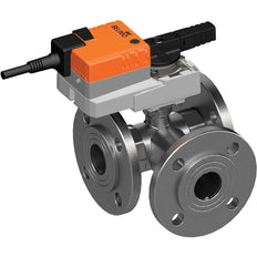 Belimo 3-Way Ball Valve DN32 Flange Kvs32 24VAC/DC 90s MP-Bus 0-10/2-10V 10Nm IP54 R7032R-B3/NR24A-MP