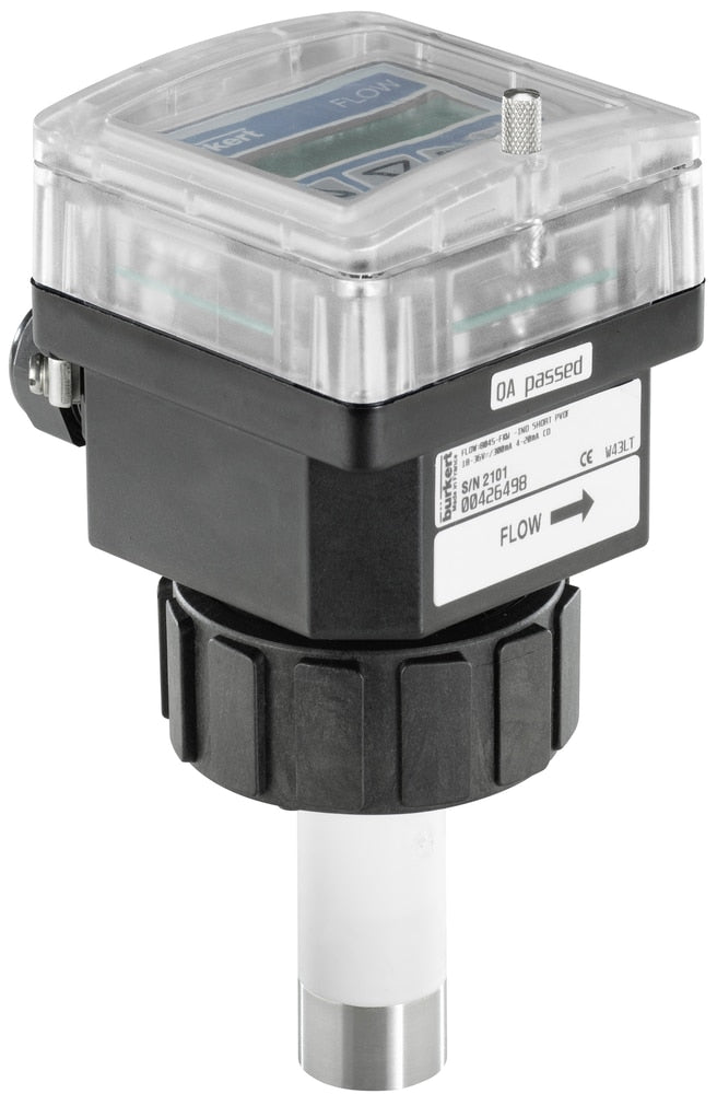 Elektromagnetischer Einsteck-Durchflussmesser, PVDF-Sensor, kurze Sonde, mit Display - Bürkert 8045 - 560373