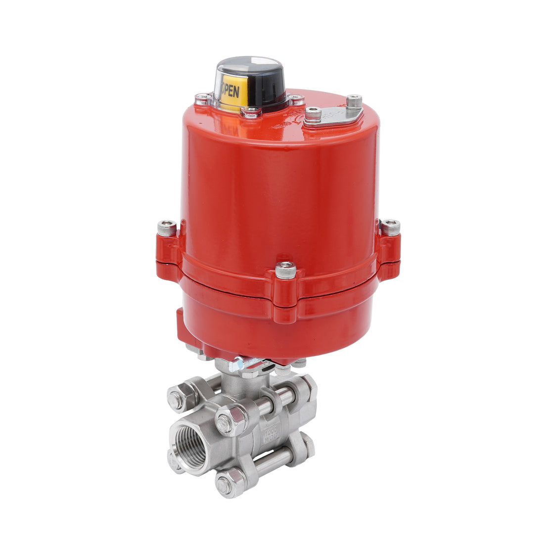 Rp 2'' 2-Wege Edelstahl-Kugelhahn mit elektrischem Antrieb 12 V AC/DC
