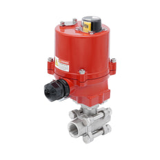 Rp 2'' 2-Wege Edelstahl-Kugelhahn mit elektrischem Antrieb 12 V AC/DC