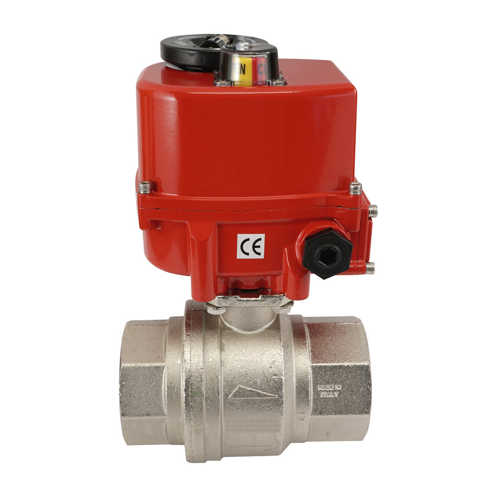 G 2 1/2 inch 2-Way brass Electric ball valve 100-240 V AC
