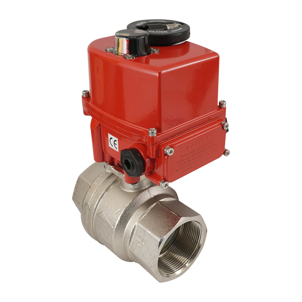 G 2 1/2 Zoll 2-Wege Messing Elektrischer Kugelhahn 100-240 V AC