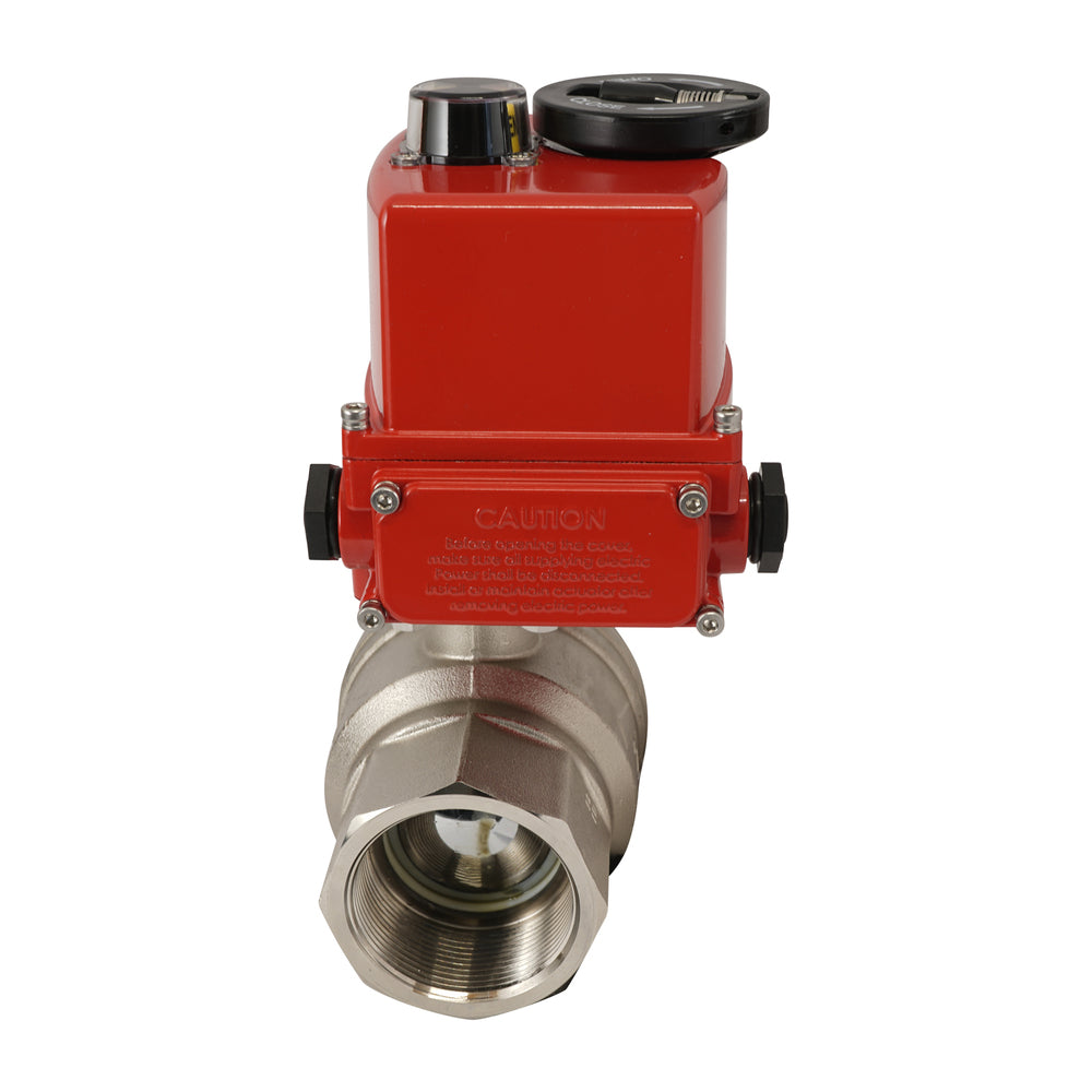 G 1 1/2 Zoll 2-Wege Messing Modulierender elektrischer Kugelhahn 24 V AC/DC