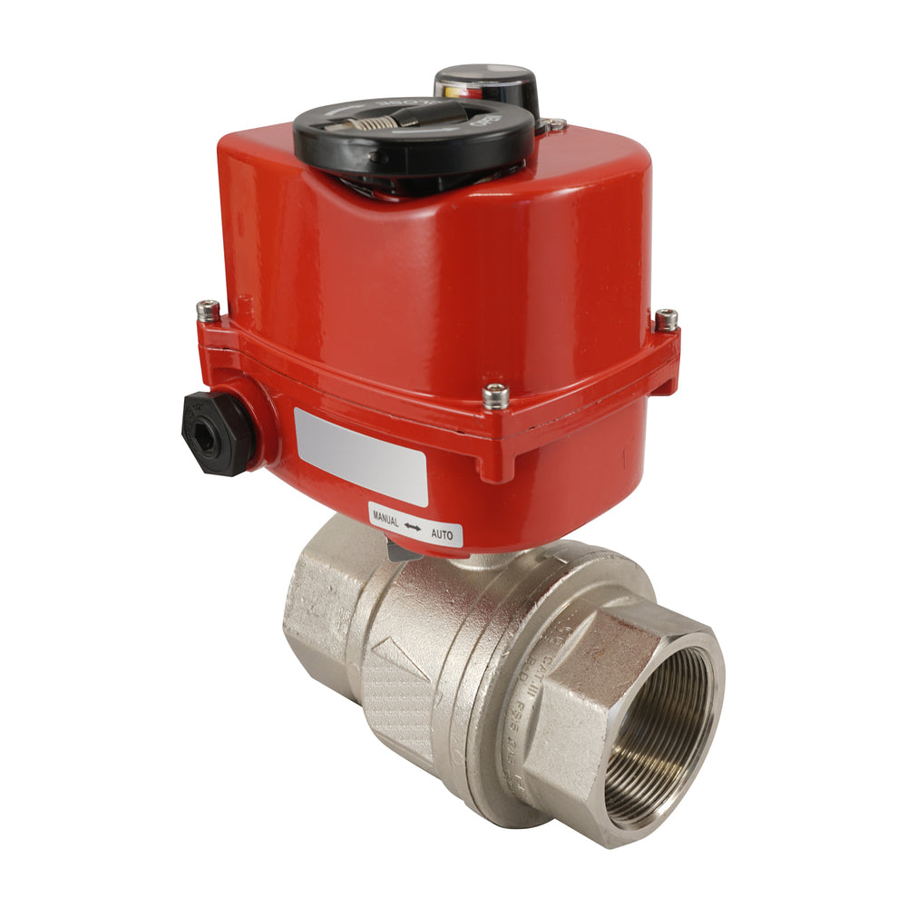 G 2 1/2 Zoll 2-Wege Messing Elektrischer Kugelhahn 100-240 V AC