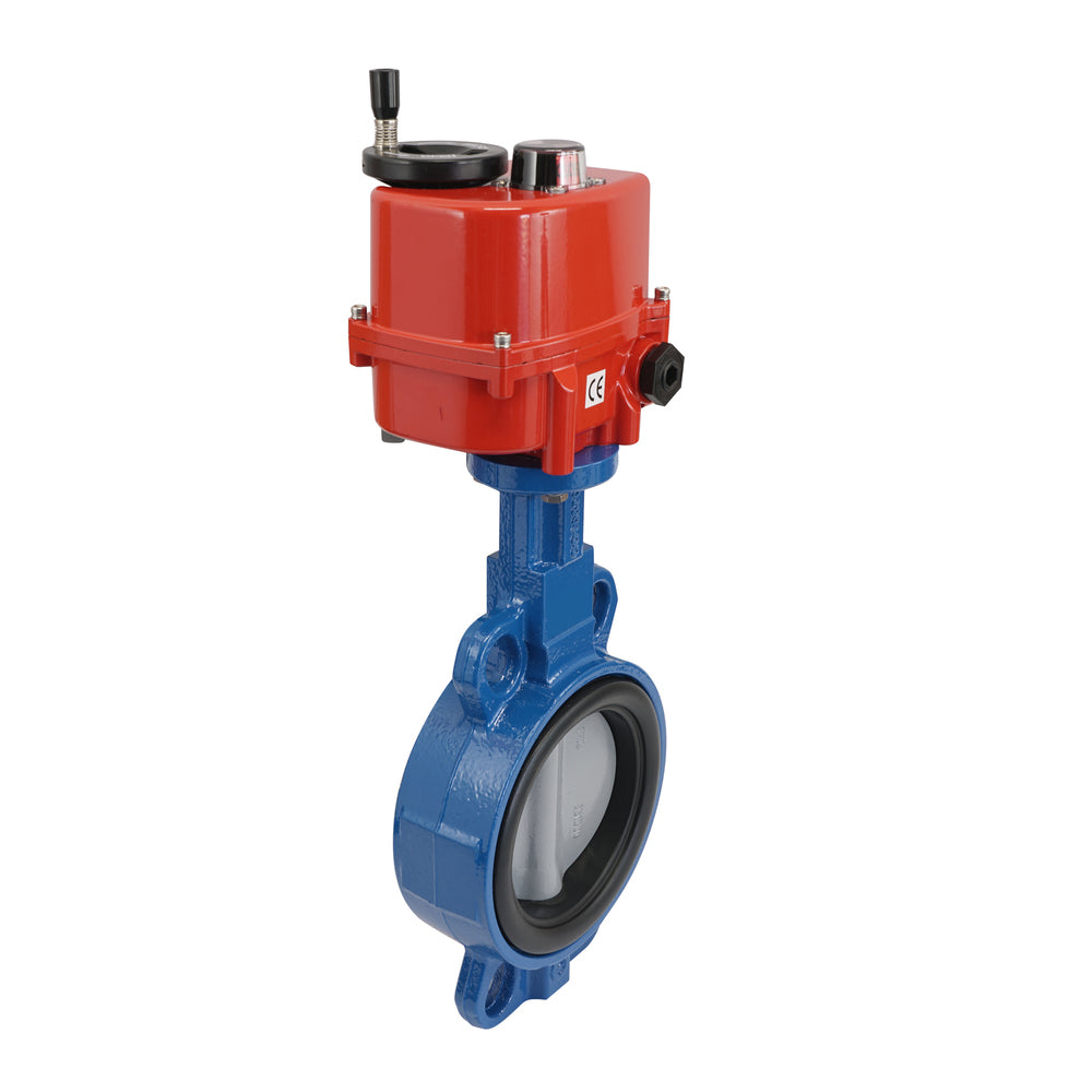 DN100 (4 inch) 100-240 V AC on/off Electric Cast Iron BAA Butterfly Valve Wafer EPDM