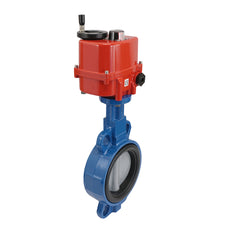 DN100 (4 inch) 100-240 V AC on/off Electric Cast Iron BAA Butterfly Valve Wafer EPDM