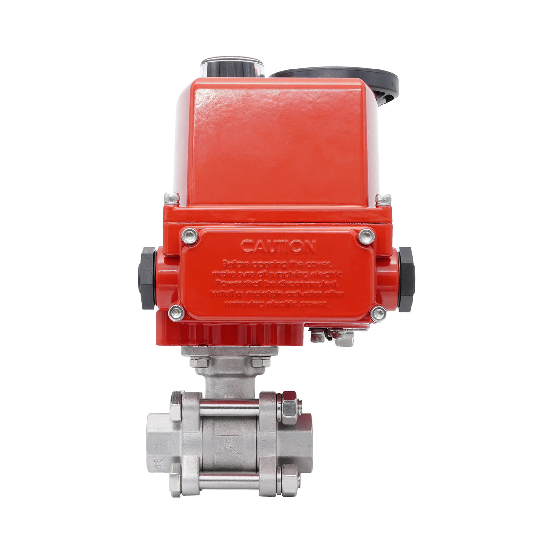 Rp 2'' 2-Wege Edelstahl-Kugelhahn mit modulierendem elektrischem Antrieb 24V AC/DC
