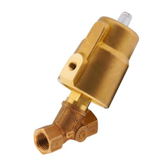 G2'' PTFE/NBR 16bar NC Angle Seat Valve (Closes Ag. Flow) Brass AL2