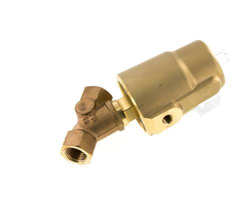 G1/2'' PTFE/NBR 16bar NC Schrägsitzventil (Schließt Ag. Durchfluss) Messing AL2