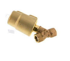 G1/2'' PTFE/NBR 16bar NC Schrägsitzventil (Schließt Ag. Durchfluss) Messing AL2