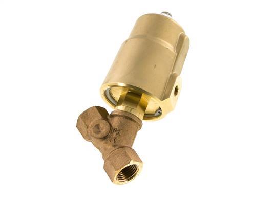 G1/2'' PTFE/NBR 16bar NC Schrägsitzventil (Schließt Ag. Durchfluss) Messing AL2