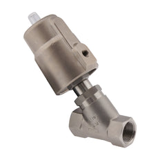 G1'' FKM 16bar NC Angle Seat Valve (Closes Ag. Flow) Stainless-Steel/Brass AL2