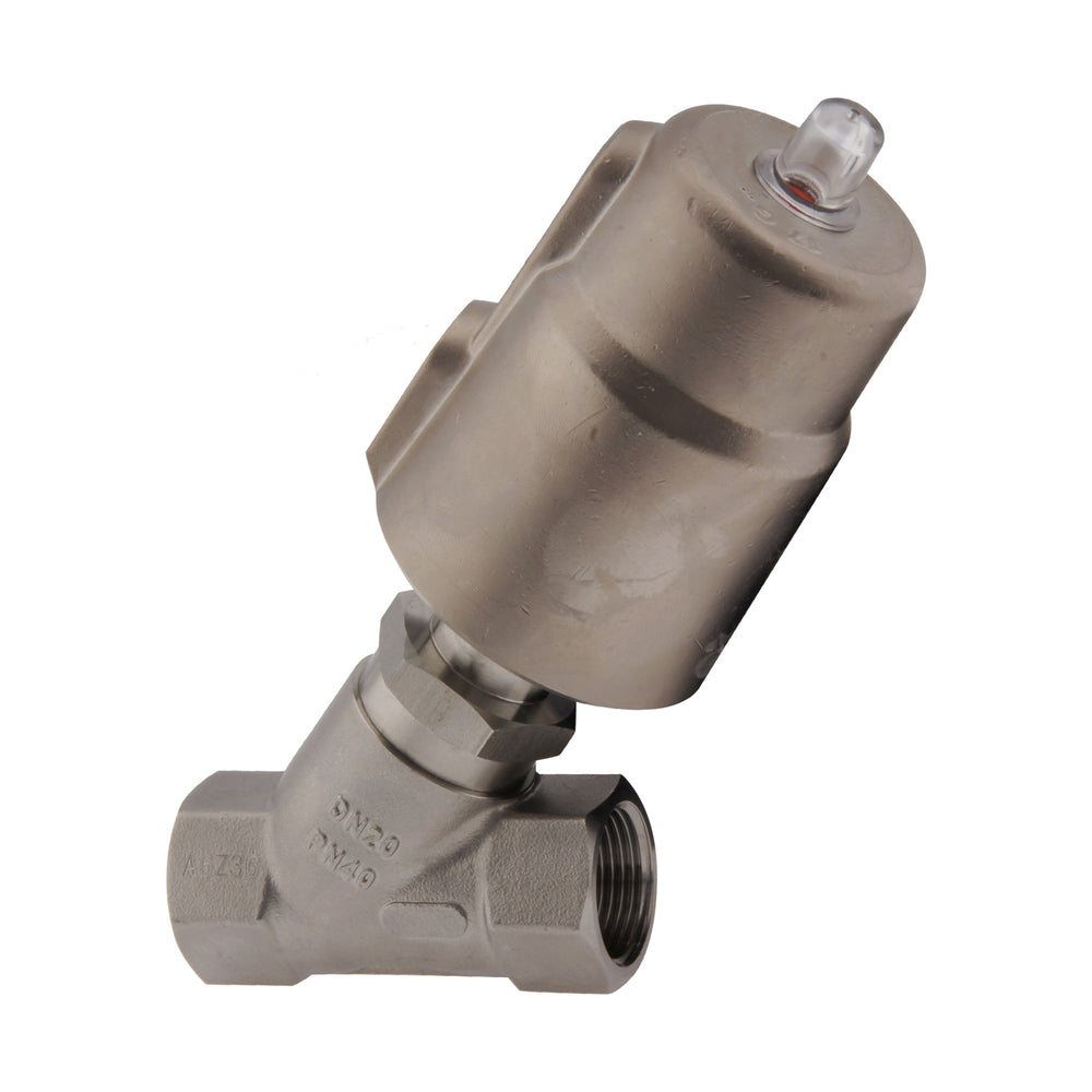 G1/2'' FKM 15bar NO Angle Seat Valve Stainless-Steel/Brass AL2