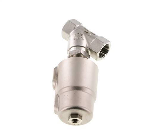 G3/4'' PTFE 20bar NO Schrägsitzventil Edelstahl/Messing AL2