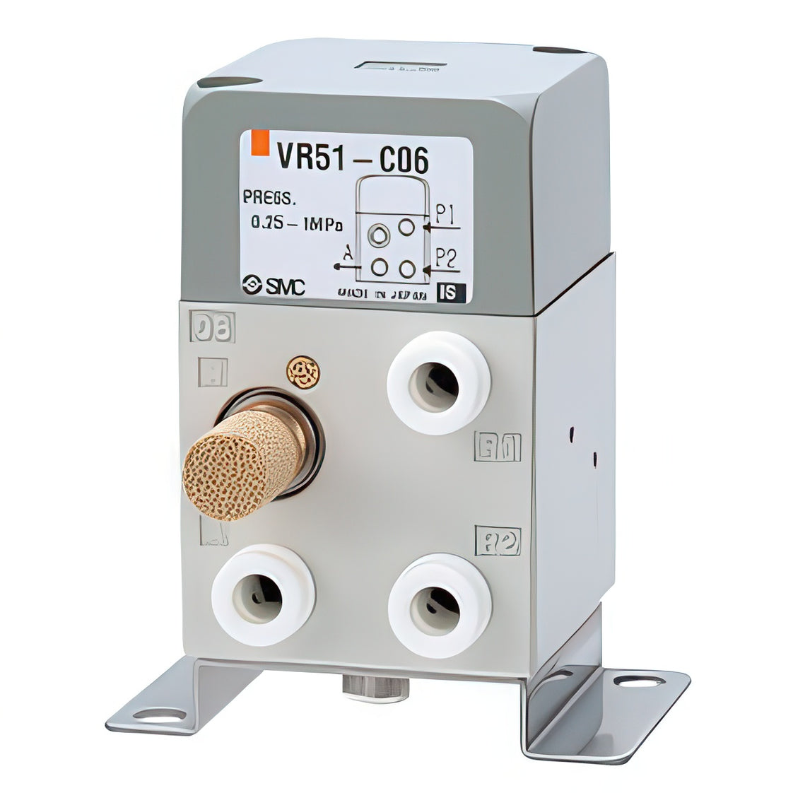 SMC Zwei-Hand Steuerung Ventil 6mm Push-In - VR51-C06B