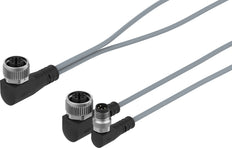 Festo Verbindungsleitung 2x Winklige Buchse M12 3-polig/Winkliger Stecker M8 4-polig 0.2m IP65 - 2384165