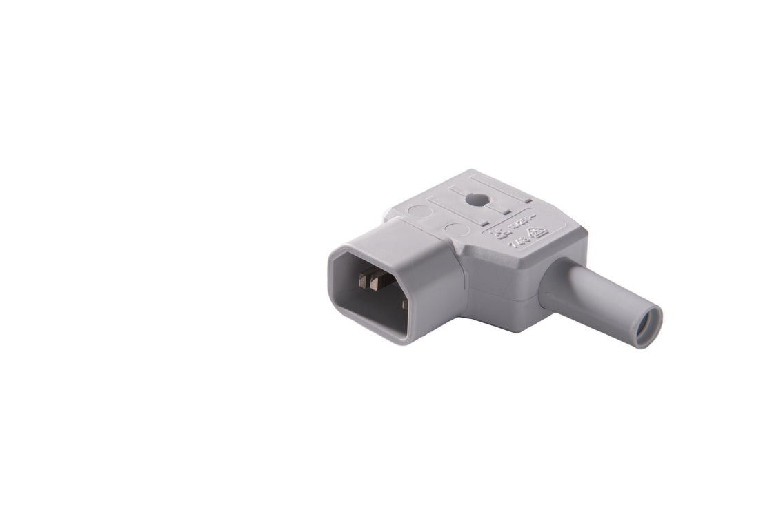Martin Kaiser Winkelstecker C14E geerdet Grau mit Tule - 748/gr [25 Stück]
