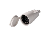 Martin Kaiser Graue PVC-Kupplungssteckdose IP44 mit Klappe und Erdung - 552K/GR [20 Stück]