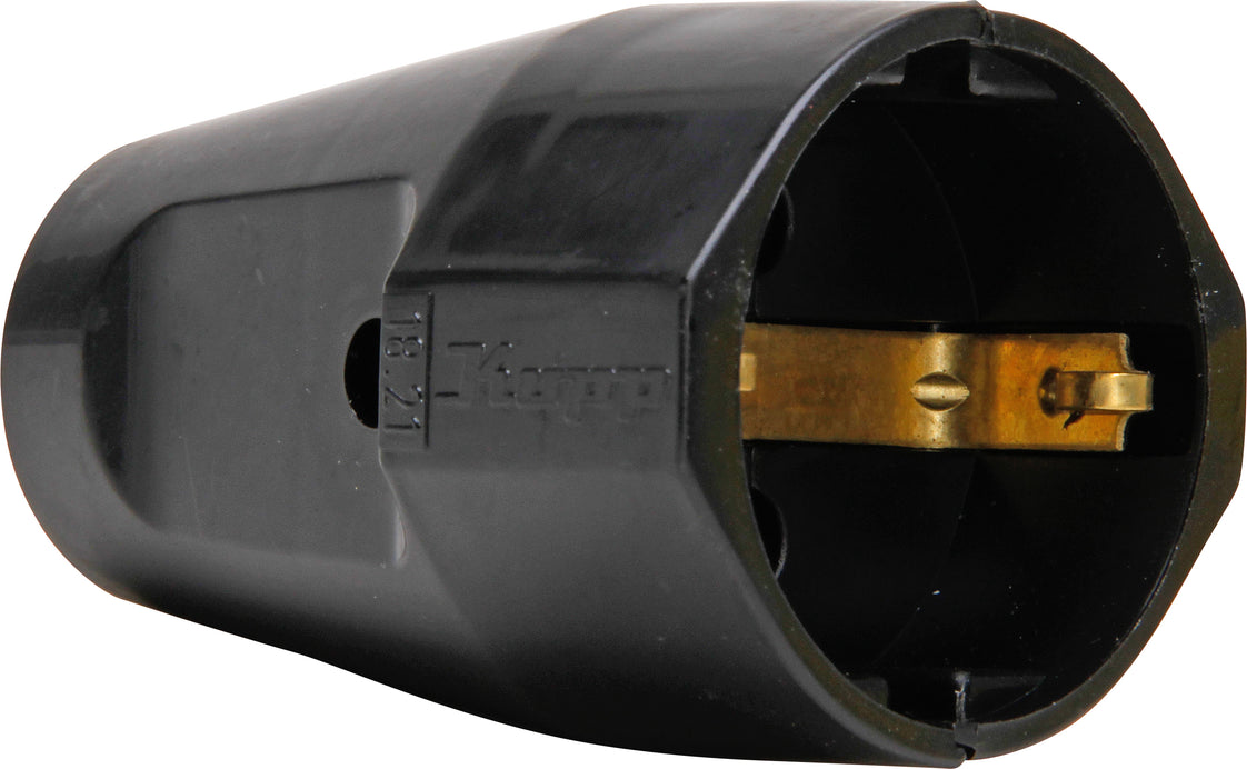Kopp Schwarz Kontrast Plug RA Durable Plastic - 1821.0505.4 [10 Stück]
