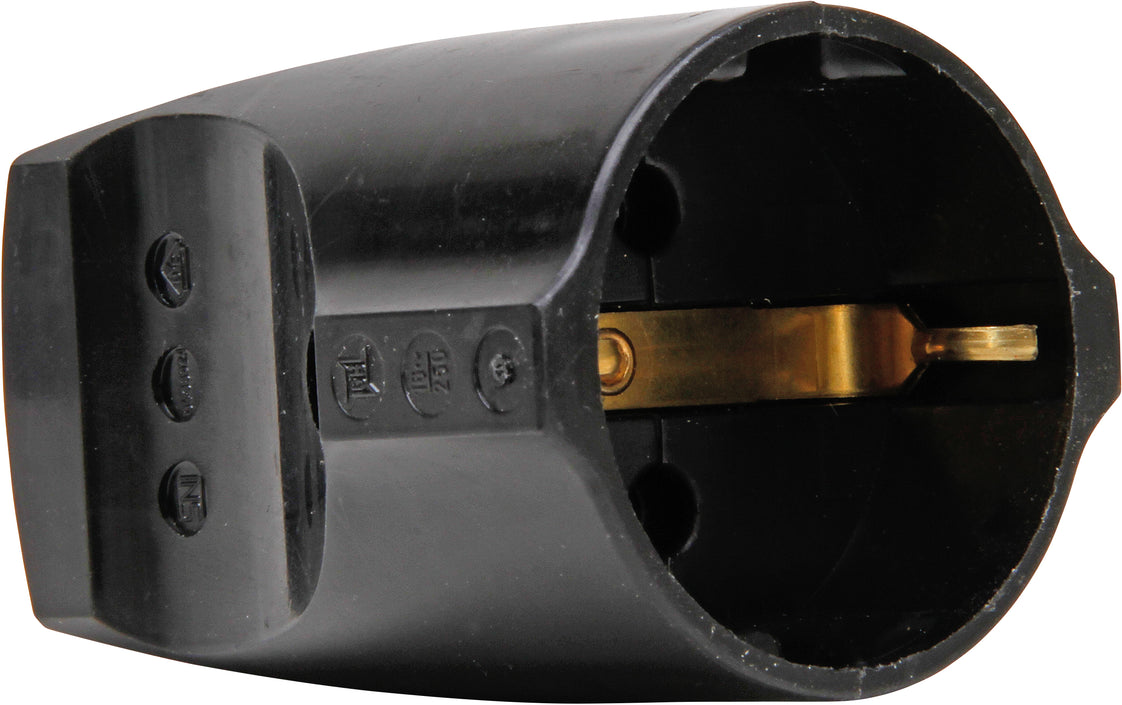 Kopp Kontraststecker 3x1.5 16/250V Schwarz Kunststoff - 183205003 [5 Stück]