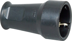 Kopp Black Rubber Contrast Plug IP20 3x1.5mm 16/250V - 180716003 [10 Stück]