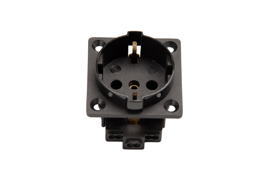 Martin Kaiser 1-Wege-Bündigstecker Kontakt IP20 Schwarz - 385/1/sw [35 Stück]
