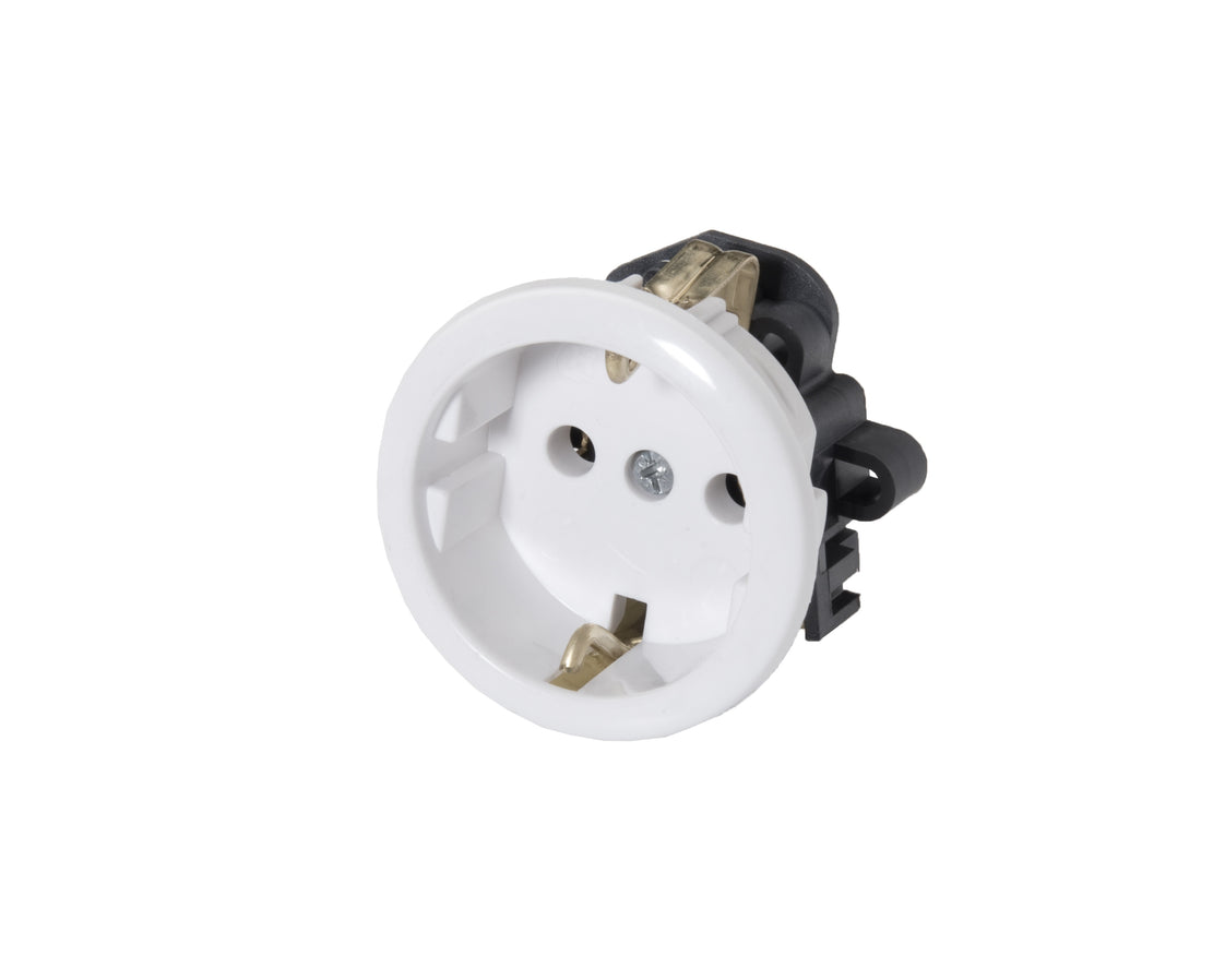 Martin Kaiser 1-Wege-Einbausteckdose mit Verschluss Schwarz - 490K/kws [40 Stück]