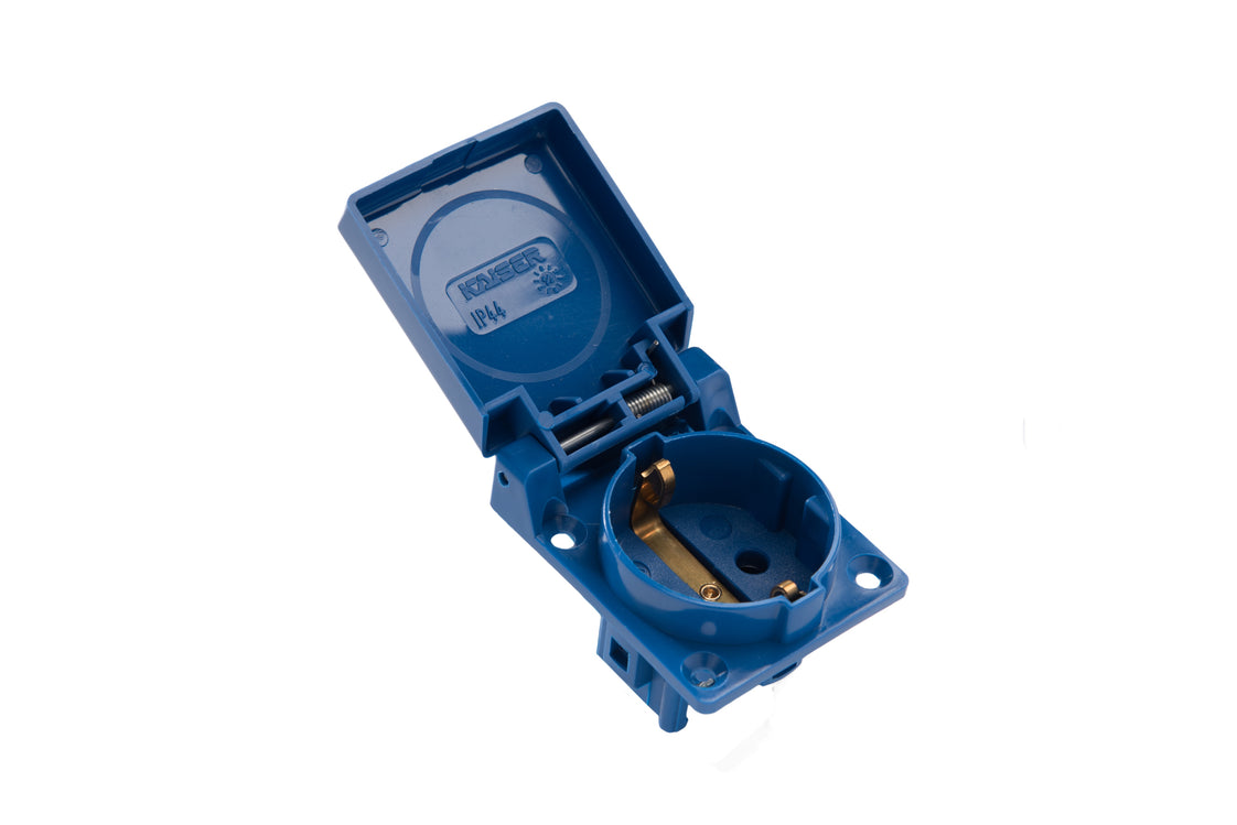 Martin Kaiser 1-Wege-Buchse mit Erdungskontakt Blau - 496/1/bl [35 Stück]