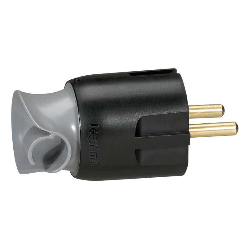 Beinrandstecker RA/PA mit Schnurorientierung Schwarz - 050173 [10 Stück]