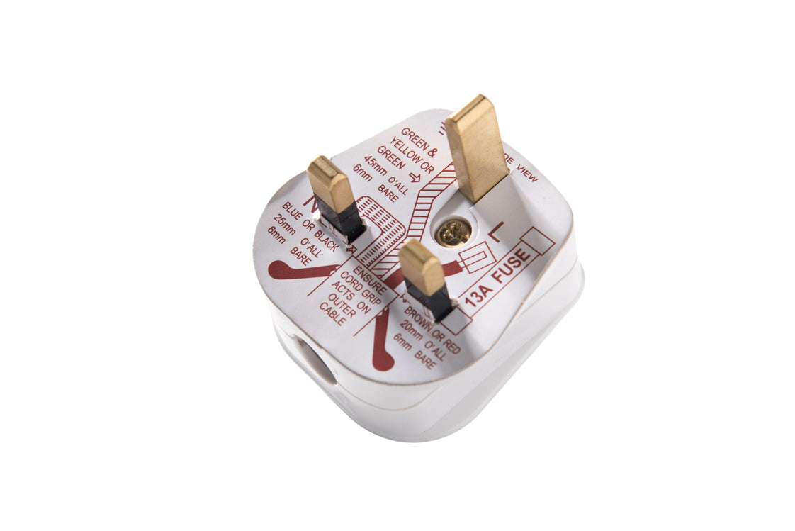 Martin Kaiser UK Stecker Typ G mit Erdkontakt Weiß - 523/WS/APP [40 Stück]