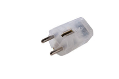 Martin Kaiser Transparent MK Stecker mit Erdungskontakt Schwarz Hülse - 519oT/tr [50 Stück]