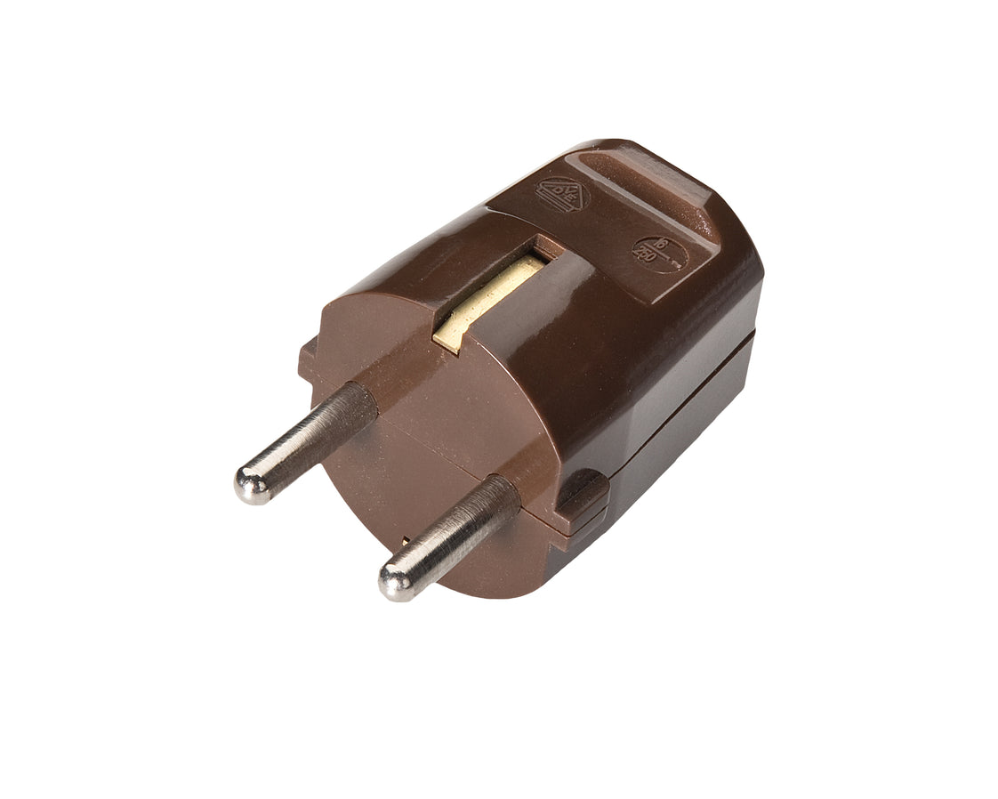 Martin Kaiser Braun Stecker mit Erdungskontakt - 614/br [60 Stück]