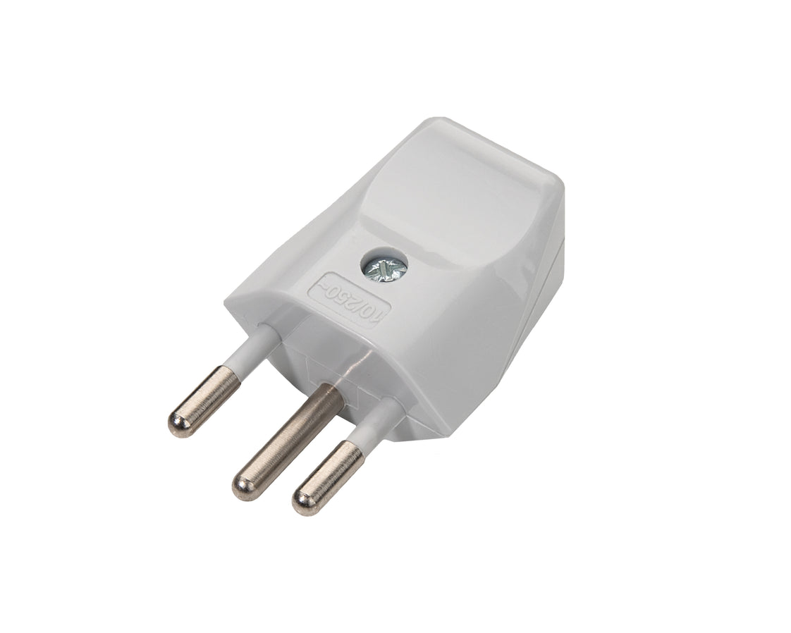 Martin Kaiser Schweizer Stecker Typ J CH T12 grau mit Erdungskontakt - 521N/GR [100 Stück]